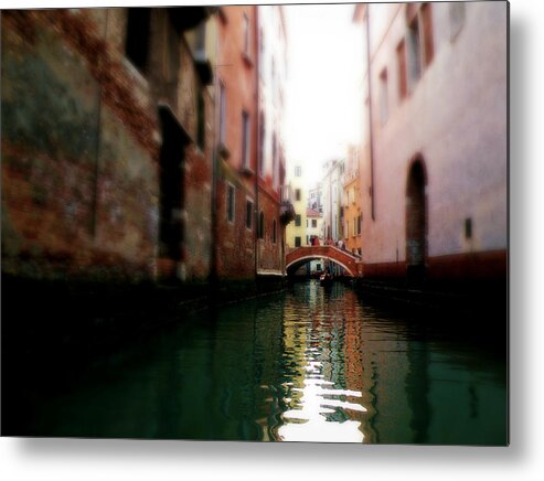 Gliding Along The Canal Metal Print featuring the photograph Gliding Along the Canal by Micki Findlay