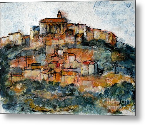  Metal Print featuring the painting Gordes Provence by Jackie Sherwood