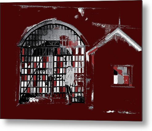 Guard B.f. Hartlee Front Entrance Yuma Territorial Prison No Date-2013 Metal Print featuring the photograph Guard B.F. Hartlee front entrance Yuma Territorial Prison no date-2013 by David Lee Guss