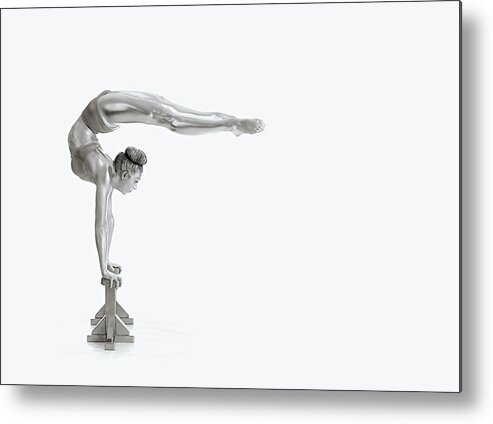 Gymnastics Metal Print featuring the photograph Gymnastics Series - Mexican Balance by Howard Ashton-jones