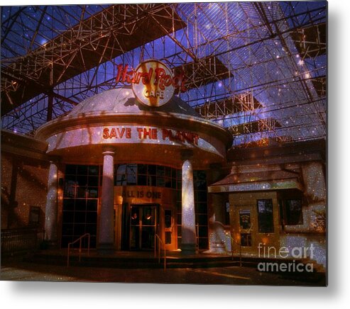  Metal Print featuring the photograph Hard Rock Cafe' by Kelly Awad