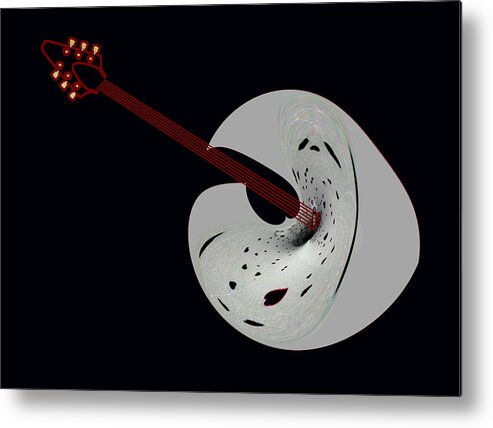 Holiday Metal Print featuring the photograph Heart Guitar by Jim Baker