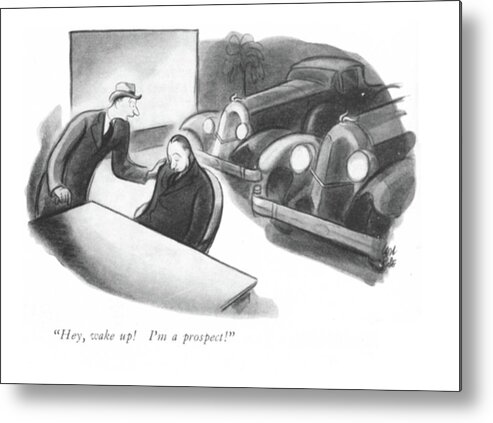 105335 Cro Carl Rose Metal Print featuring the drawing I'm A Prospect by Carl Rose