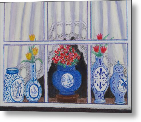 Holland Metal Print featuring the pastel Holland Window by Patricia Beebe