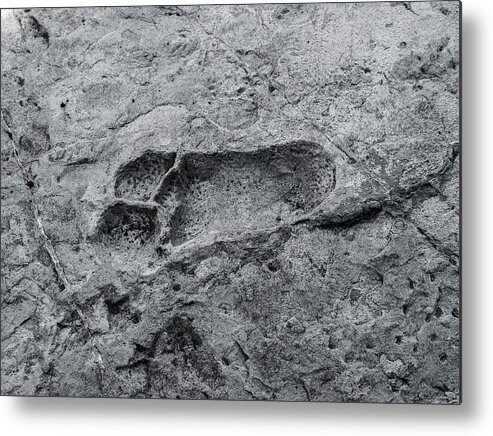 3.7 Million Years Old Metal Print featuring the photograph Hominid Footprint by Javier Trueba/msf/science Photo Library