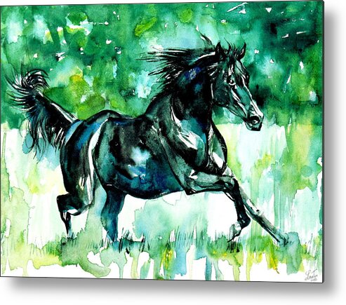 Horse Metal Print featuring the painting Horse Painting.42 by Fabrizio Cassetta