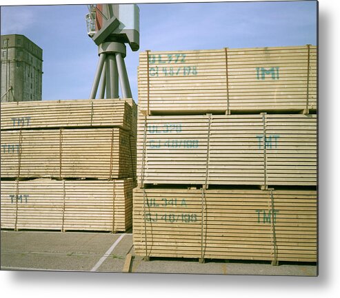 Cargo Metal Print featuring the photograph Imported Timber by Robert Brook/science Photo Library