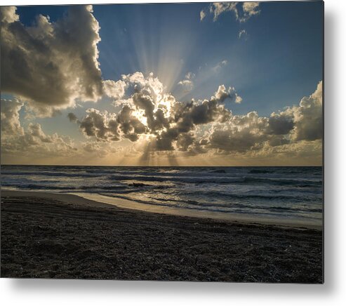 Sun Metal Print featuring the photograph In The Beginning by Meir Ezrachi