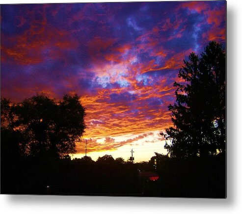 Landscape Metal Print featuring the digital art Indiana Sunset by P Dwain Morris