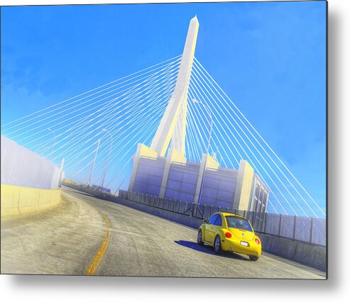 Boston Metal Print featuring the photograph Interstate 93 in Boston by Rick Mosher