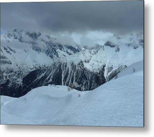 Italian Alps Ski Slope Metal Print featuring the photograph Italian Alps Ski Slope by Frank Wilson