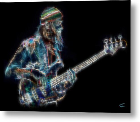 Jaco Pastorius Metal Print featuring the digital art Jaco by Kenneth Armand Johnson