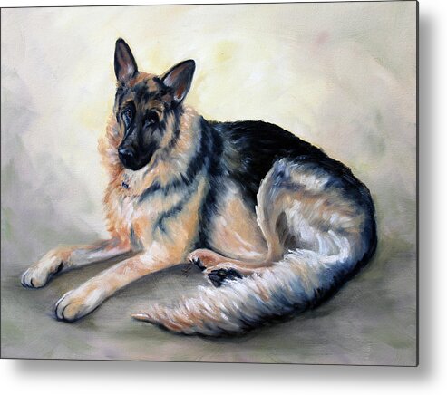 Pets Metal Print featuring the painting Jax by Meaghan Troup