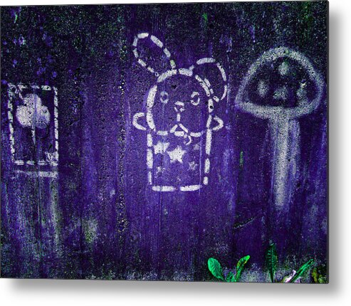 Graffiti Metal Print featuring the photograph Kids' Wall 2 by Laurie Tsemak