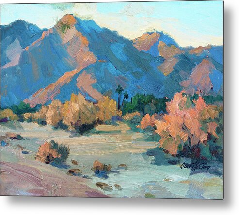 La Quinta Cove Metal Print featuring the painting La Quinta Cove - Highway 52 by Diane McClary