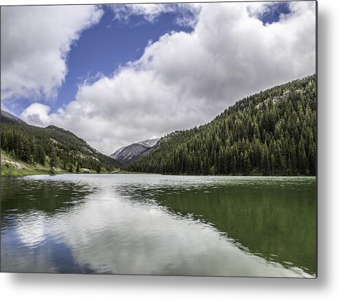 Sun Canyon Lodge Metal Print featuring the photograph Lake In The Mountains by Thomas Young