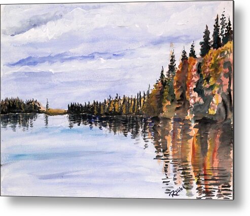 Lake Metal Print featuring the painting Lakeview by Richard Jules