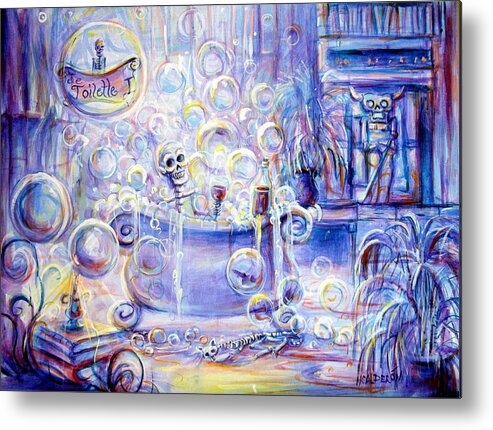 Day Of The Dead Metal Print featuring the painting Le Toilette I by Heather Calderon