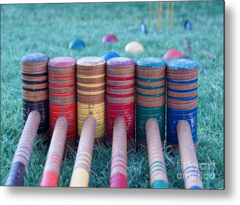 Croquet Metal Print featuring the photograph Let's Play Croquet by Kerri Mortenson