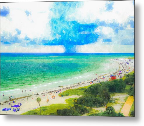 Lido Beach In Summer 2 Metal Print featuring the photograph Lido Beach in Summer 1 by Susan Molnar