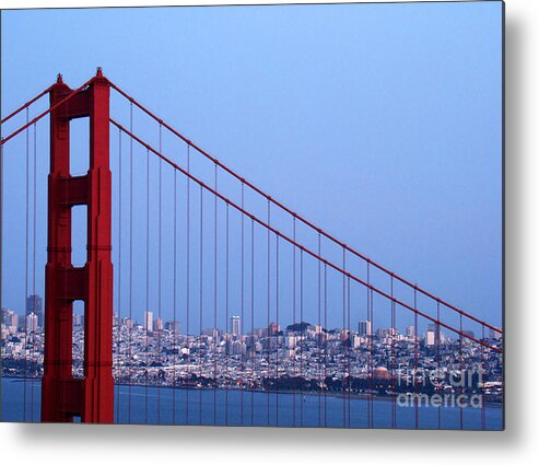Golden Gate Bridge Metal Print featuring the photograph Looking Through by Eva Kato