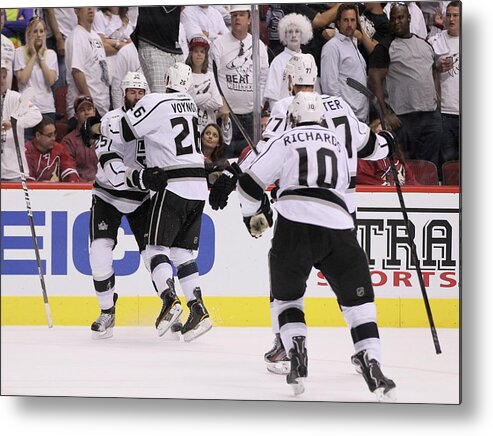 Playoffs Metal Print featuring the photograph Los Angeles Kings V Phoenix Coyotes - by Jeff Gross