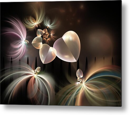 Love Metal Print featuring the digital art Love needs Freedom by Gabiw Art