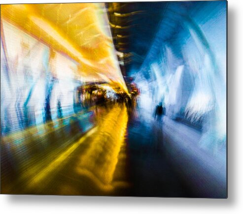 Impressionist Metal Print featuring the photograph Main Access Tunnel Nyryx Station by Alex Lapidus