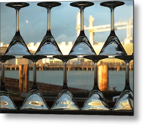 Martini Glasses Metal Print featuring the photograph Martini Glasses 2 by Jessica Levant