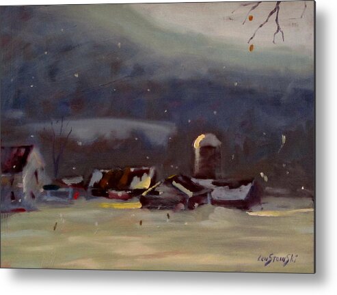 Farm Metal Print featuring the painting Mid Winter by Len Stomski
