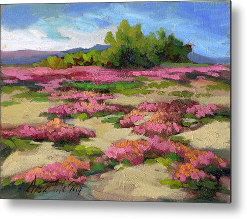 Palm Desert Metal Print featuring the painting Miles Avenue Years Ago by Diane McClary