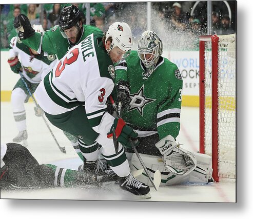 Playoffs Metal Print featuring the photograph Minnesota Wild V Dallas Stars - Game by Ronald Martinez