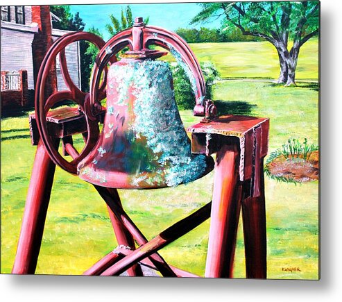 Bell Metal Print featuring the painting Mississippi Plantation Bell by Karl Wagner