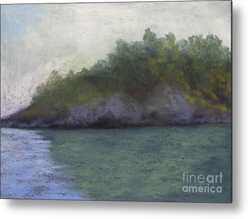 Island Metal Print featuring the painting Misty Isle by Ginny Neece