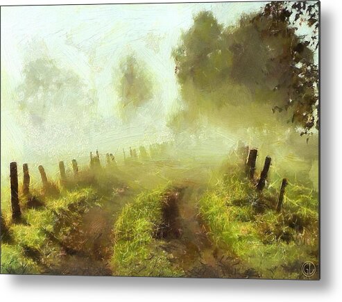 Landscape Metal Print featuring the digital art Misty morning by Gun Legler