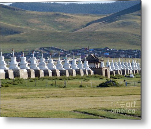 Erdene Zuu Monastery Metal Print featuring the photograph Monastery Wall by Louise Peardon