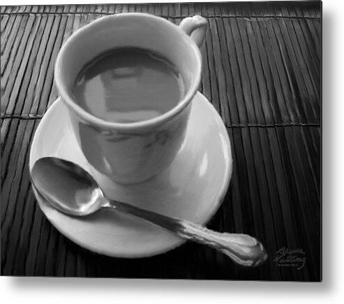 Cup Metal Print featuring the painting Morning Cup of Coffee by Bruce Nutting