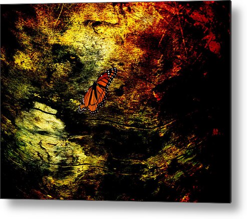 J Larry Walker Metal Print featuring the digital art Mystical Butterfly by J Larry Walker