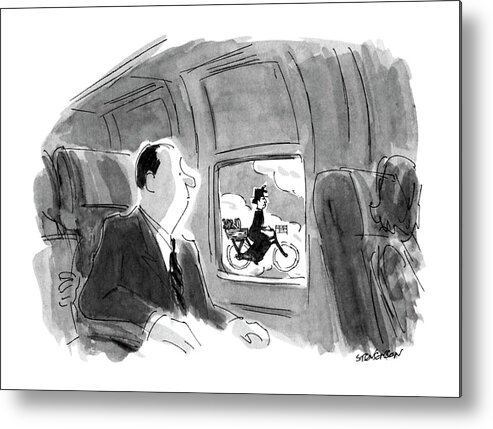 Travel Metal Print featuring the drawing New Yorker September 17th, 1990 by James Stevenson