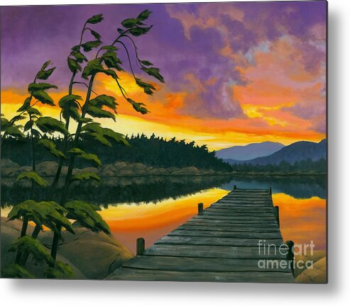 Ontario Metal Print featuring the painting After Glow - Oil / Canvas by Michael Swanson