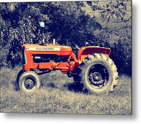 Tractor Metal Print featuring the photograph Old but not Forgotten by Wendy Gertz