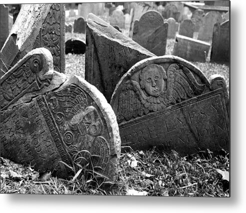 Granary Metal Print featuring the photograph Old graveyard in Boston by Mary Bedy