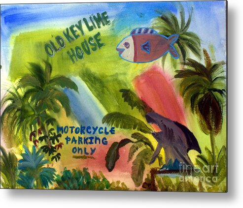 Florida Metal Print featuring the painting Old Key Lime House by Donna Walsh