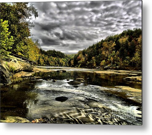 Rural Metal Print featuring the photograph On the River by Ken Frischkorn