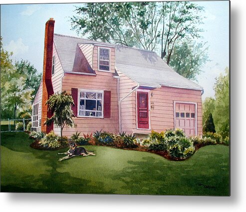 House Painting Metal Print featuring the painting Our First Home by Terri Meyer