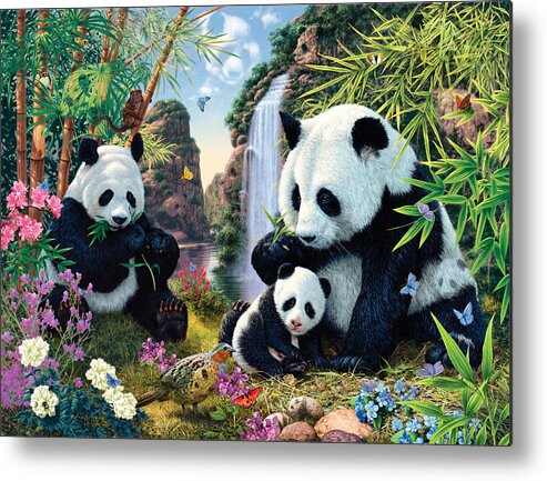 Steve Read Metal Print featuring the photograph Panda Valley by MGL Meiklejohn Graphics Licensing