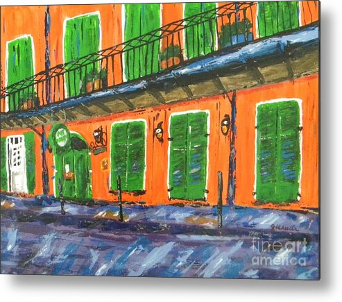 Pat Obriens Metal Print featuring the painting Pat O'Brien's by JoAnn Wheeler