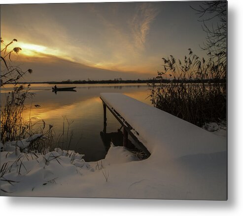 Landscape Metal Print featuring the photograph Peaceful morning by Davorin Mance