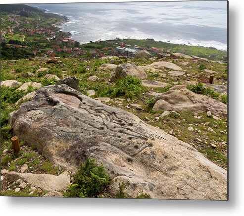 Greek Culture Metal Print featuring the photograph Petroglyph Of Pedreira In Oia by By Lansbricae (luis Leclere)