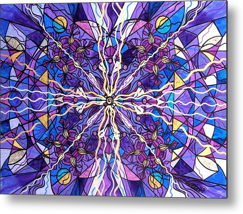 Pineal Opening Metal Print featuring the painting Pineal Opening by Teal Eye Print Store